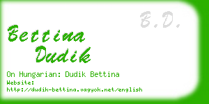 bettina dudik business card